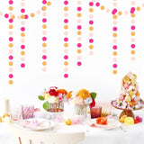 64Ft Hot-Pink/Orange Fall Party Garland Sunset Autumn Thanksgiving Backdrop Decor