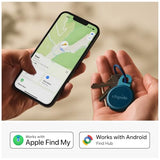 Loop - Rechargeable Bluetooth Tracker For Key And Pocket Location, Compatible With Apple Or Google, Call Your Phone & Out Of Range Alerts For Android (Navy)