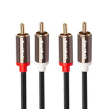 Rca Cables 2 Pack[Hi-Fi Sound, Pvc Jacket, Shielded], 2-Male To 2-Male Rca Aud