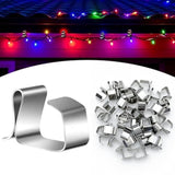 Metal Christmas Light Clips 50 Pack – Heavy-Duty Gutter Clips For Hanging Outdoor Lights, For String Lights – Secure Outdoor Light Hooks For Christmas, Halloween, Patio Décor