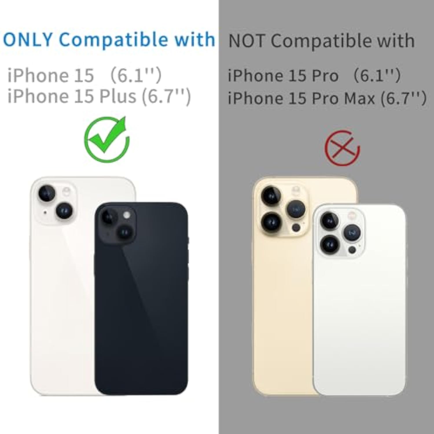 iPhone 15 & 15 Plus Camera Lens Protector 3-Pack Tempered Glass 9H
