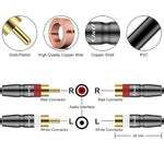 2 Rca Extension Cable Male To Female, Copper Shell Gold-Plated 2Rca Male To 2Rca Female Cable Stereo Audio Extender Cord Adapter, 3 Feet