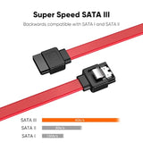 CableCreation SATA III Cable, [5-Pack] 18-inch SATA III 6.0 Gbps 7pin Female t