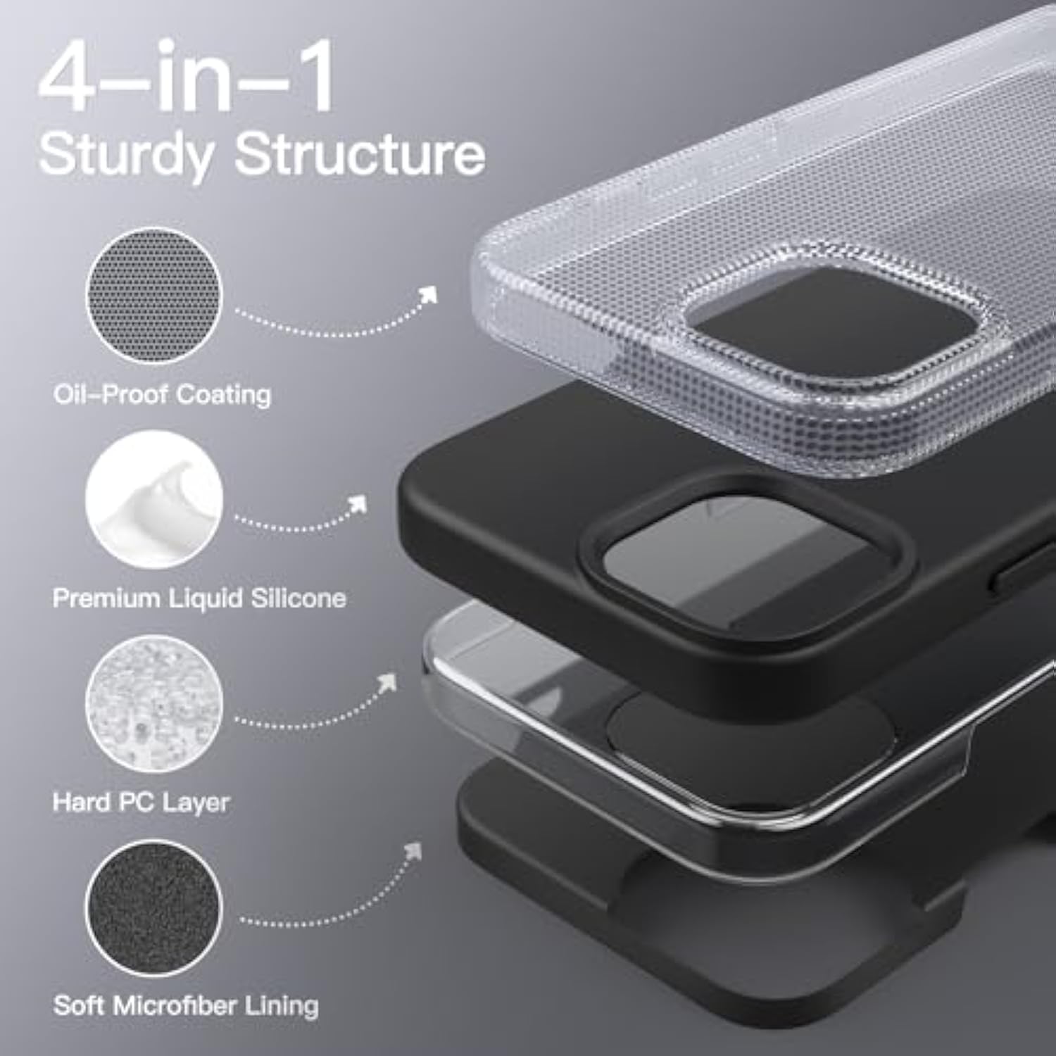 JETech Silicone Case for iPhone 14 Plus 6.7-Inch, Silky-Soft Touch Full-Body Protective Phone Case, Shockproof Cover with Microfiber Lining (Black)