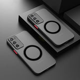 Galaxy S20+ Plus Case Magnetic [Support Magsafe Charger] Wireless Anti-Scratch Shockproof Matte Clear Full Camera Protection Slim Thin Phone Cover Case For Samsung Galaxy S20+ Plus 6.7"-Black
