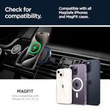Spigen OneTap Pro 3 Cryomax (Fast Charging with Ultra-Quiet Noiseless Cooling) Wireless MagSafe Car Mount Charger Airvent Hook Designed for iPhone 16 Pro Max, 16 Pro, 16 Plus, 15, 14, 13, & 12 Series