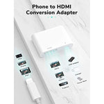 Mfi Certified Lightning To Hdmi Digital Av Adapter 1080P Hd Video Hdmi Sync Screen Connector Cable With Charging Port Compatible With Iphone 14/13/12/11/ X/ 8/7/ Ipad On Hdtv/Projector/Monitor
