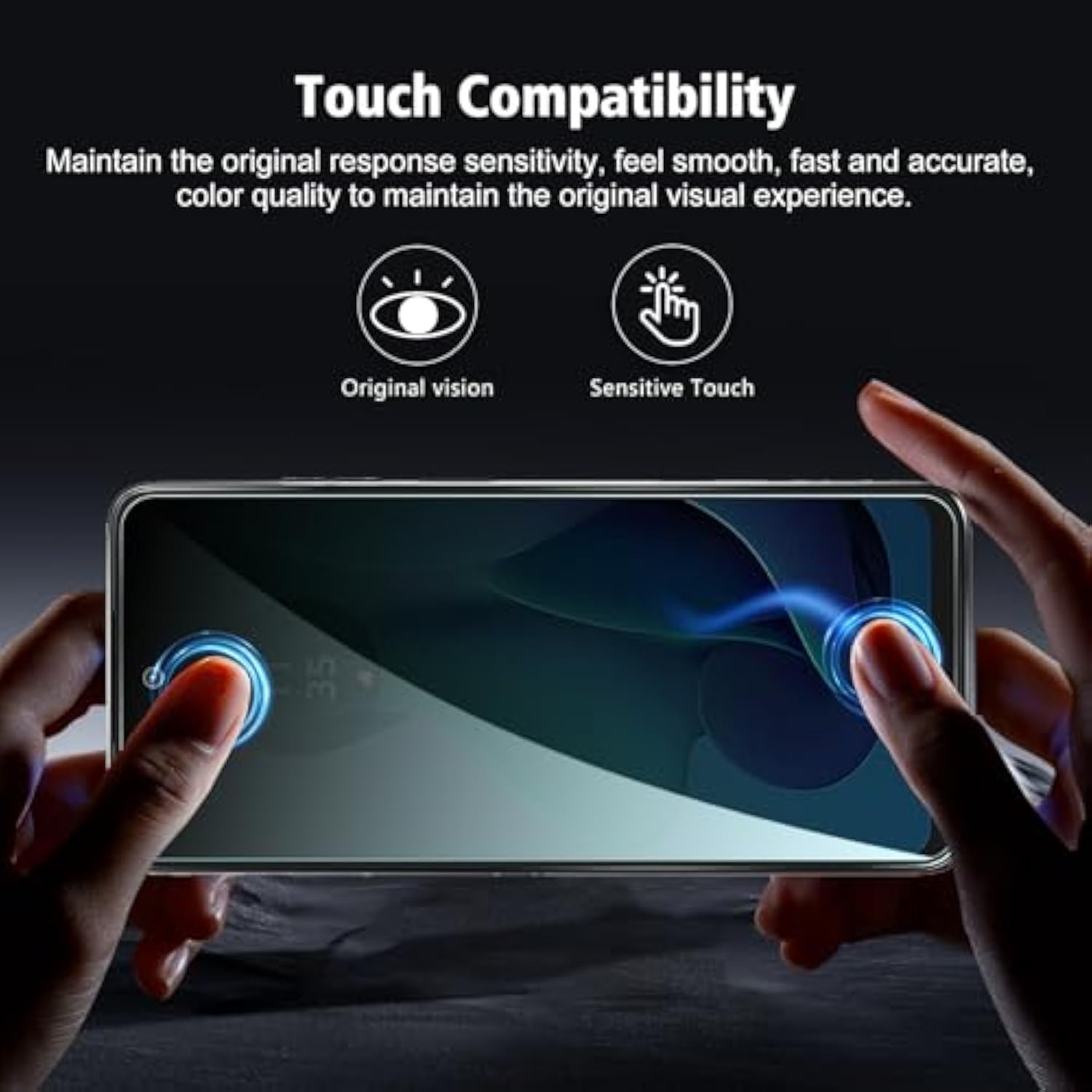 3 Pack For Motorola Moto G 5G 2024 Privacy Screen Protector, Anti Spy Tempered Glass 9H Hardness Film, Scratch Resistant