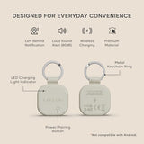 Findall Keychain With Find My, Wireless Rechargeable, Location Tracker, Left-Behind Alerts, Loud Audible Chime, Works With Iphone, Ipad, Mac Sand