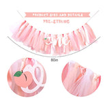 Peach Theme First Birthday Banner - Sweet Peach Tutu, One Sweet Birthday Decorations, Crush Cake Photo Props
