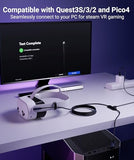 Link Cable with Charging 16FT Compatible with Meta Quest 3S/3 Accessories, Quest2/Pro, Pico4, Next-Gen VR Cable with USB 3.0 A to C Adapter for