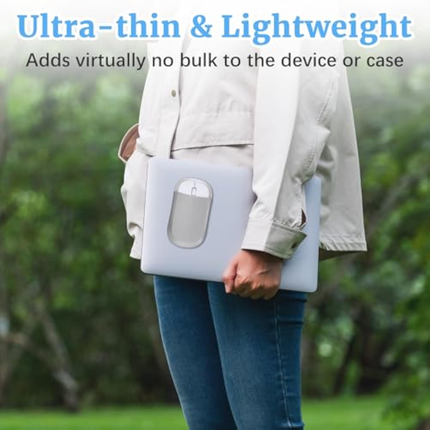 3 Pack Wireless Mouse Holder For Laptop, Slim Universal Laptop Mouse Holder Stick On, Self-Adhesive Magic Case Mice Pouch Pocket For Laptops, Reusable No Glue Residue Storage Bag For Office Home