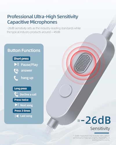 Duet Dual Driver Wired Earbuds for Gaming in-Ear Headphones with Microphone for PC, Mobile, Nintendo Switch, Noise Isolating Fit, HiFi Deep Bass Ear