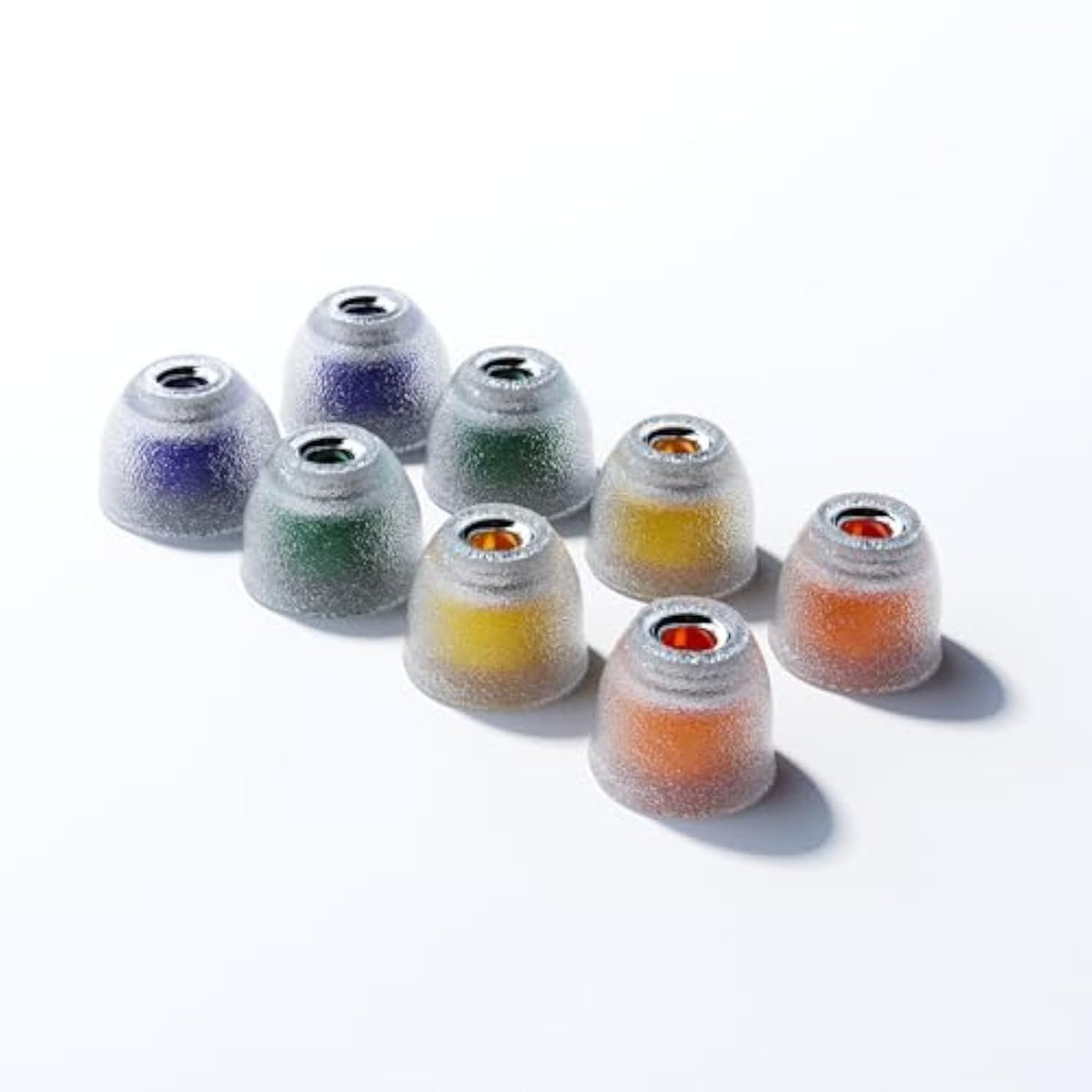 Tangzu Tang Sancai Noble Earbud Tips,Stainless Steel Iem Ear Plugs,Replaceable Liquid Silicone Eartips,4 Pairs,Optional Xs/S/M/L Size For In Ear Earphones (Xs/S/M/L- Each Size)