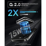 Magsafe Power Bank: [Qi2 Certified] Wireless 10000Mah Pd 30/35W Portable Charger For Iphone 16/15/14/13/12 Pro/Max Magnetic Battery Pack With Biult-In Usb-C Fast Charging Cable B With Stand