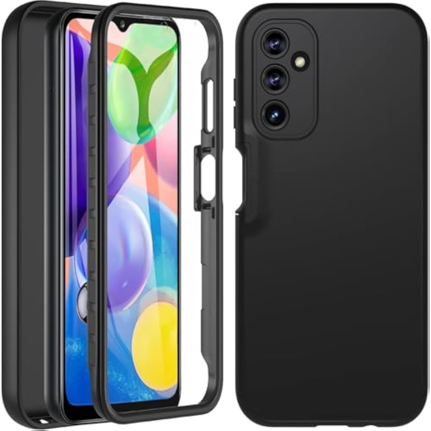 Samsung A14 5G Case, 360 Full Body Shockproof Protective Cover with Built-in Screen Protector for Samsung Galaxy A14 5G Black