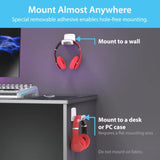 Headphone Holder – Hanger Won’T Damage Your Wall With Screws Or Permanent Adhe