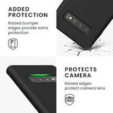 kwmobile Case Compatible with Samsung Galaxy S10 Plus / S10+ Case - TPU Silicone Phone Cover with Soft Finish - Black Matte