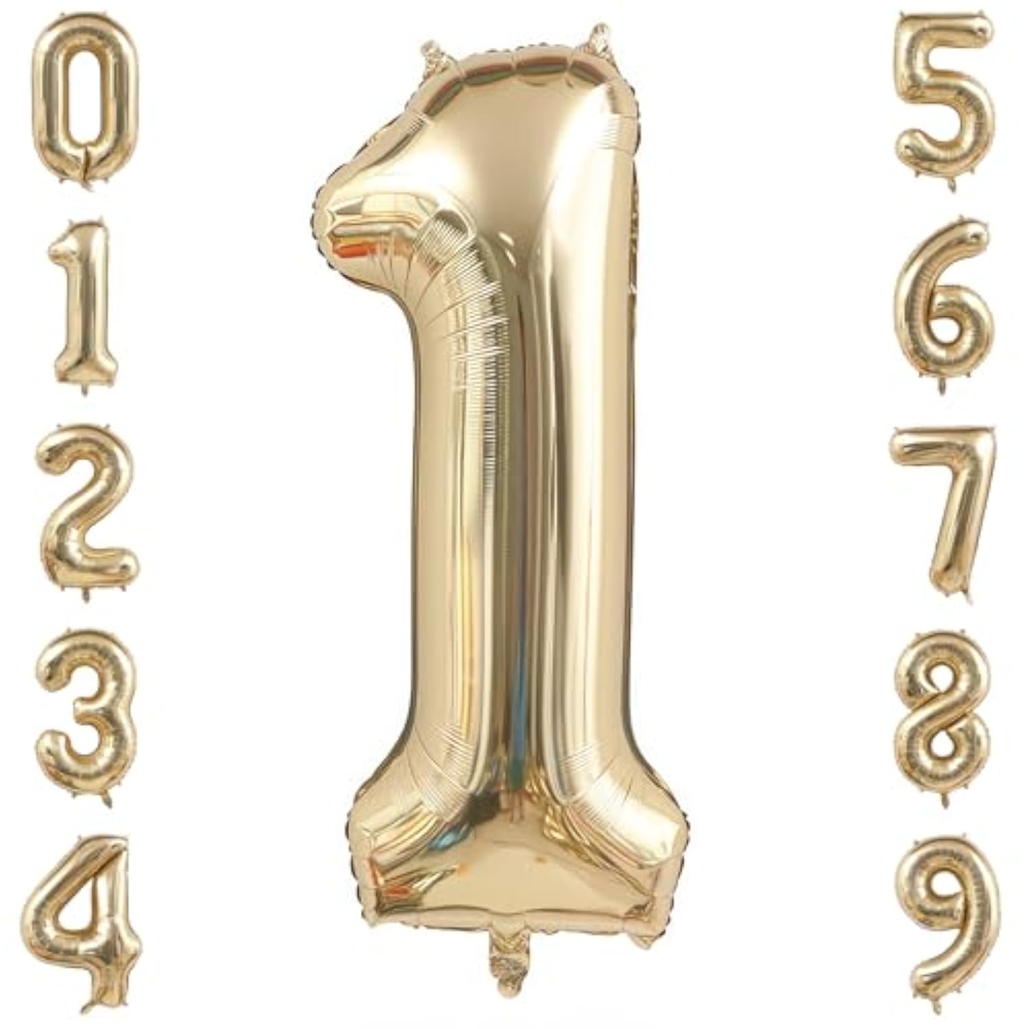Champagne Gold 40-Inch Number 1 Foil Balloon Birthday Anniversary Decorations