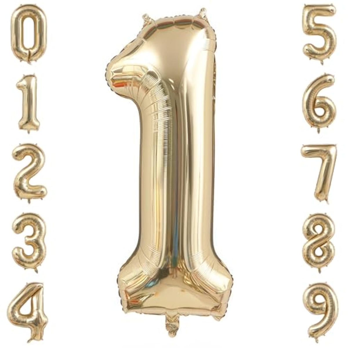 Champagne Gold 40-Inch Number 1 Foil Balloon Birthday Anniversary Decorations