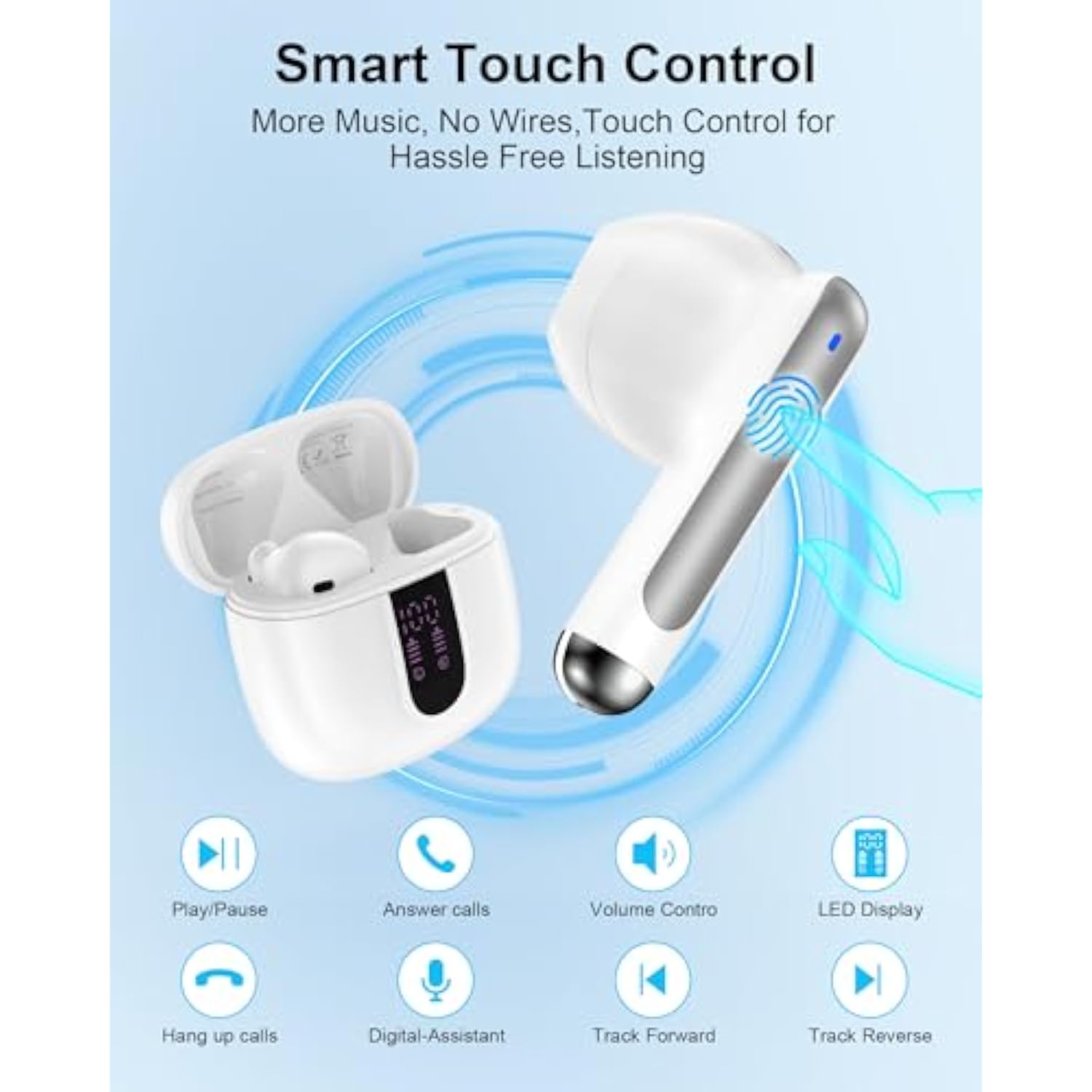 Samsung Wireless Ear Buds For Android Samsung Galaxy A17 A16 5G A15 A36 S25 Ultra S24, Bluetooth Headphones In Ear Earbuds For Apple Iphone 17 Pro Max 16E 16Pro 15 Plus 15Pro 14 13 Pixel 10 Earphones
