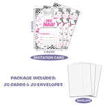 Space Cowgirl Birthday Party Invitation, Pink Disco Cowgirl Themed Fill-In Invites, 20 Invitations With Envelopes (4" X 6"), Adults Nashville Rodeo Party Favors Decorations And Supplies -42