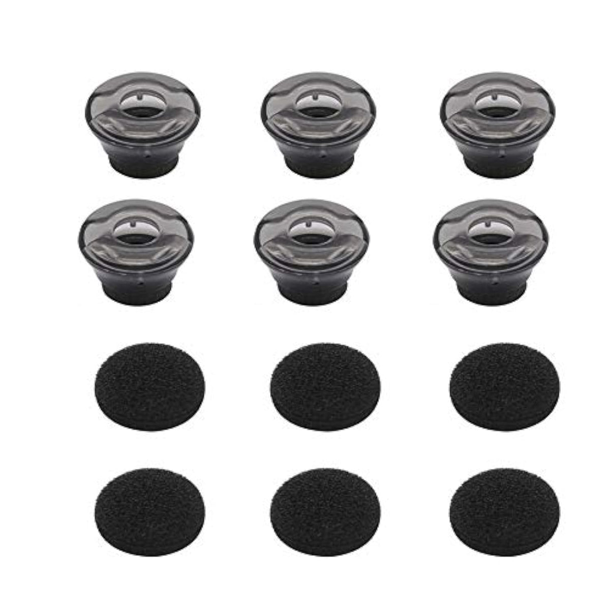 6Pcs Small Size Eargels/Eartips/Ear-Cushion For Plt Voyager 5200 (206110-101) Replacement Spare Kit With Foams Covers.