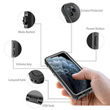 Iphone 11 Pro Max Waterproof Rugged Case - Slim Design With Built-In Screen Protector, Shockproof, 6.5" (Black&Gray)