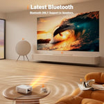 Portable Bluetooth Mini Projector - Hd 1080P Supported Movie Projector For , Home Theater Video Projector Compatible With Ios/Android Phone/Tablet/Laptop/Pc/Tv Stick/Box/Usb Drive/Dvd