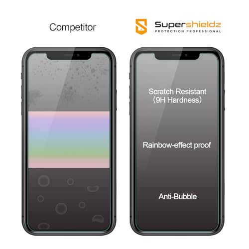 (2 Pack) Designed for iPhone 11 (6.1 inch) + Camera Lens Tempered Glass Screen Protector, Anti Scratch, Bubble Free