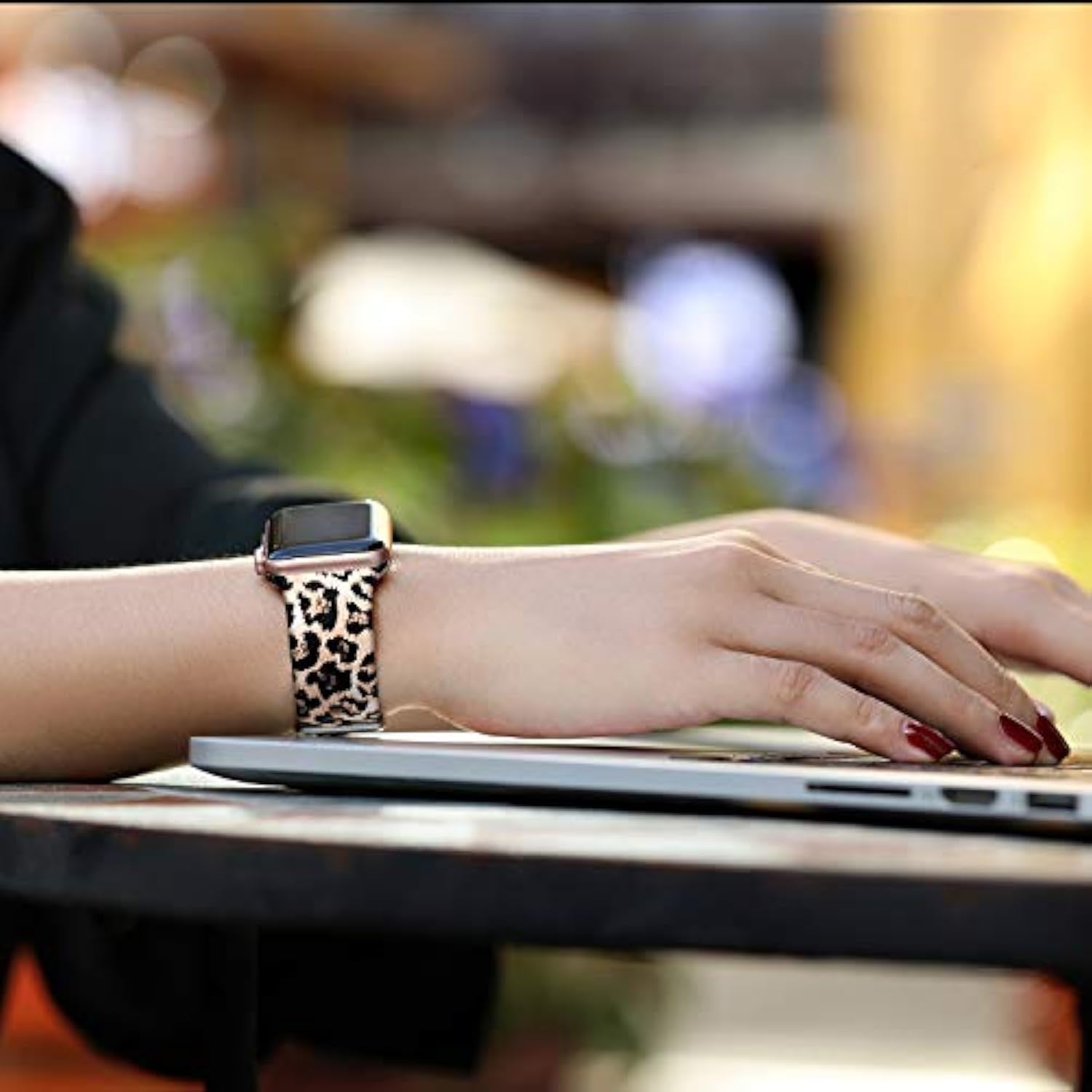 Soft Silicone Apple Watch Bands 38-42mm Fadeless Leopard Print
