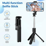 Selfie Stick Tripod, Retractable Selfie Stick Tripod With Wireless Remote Control, For Photograph, Live Streaming, Video Recording, Compatible With Android, Iphone And More