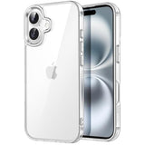 JETech Case for iPhone 16 Plus 6.7-Inch, Non-Yellowing Shockproof Phone Bumper Cover, Anti-Scratch Clear Back (Clear)