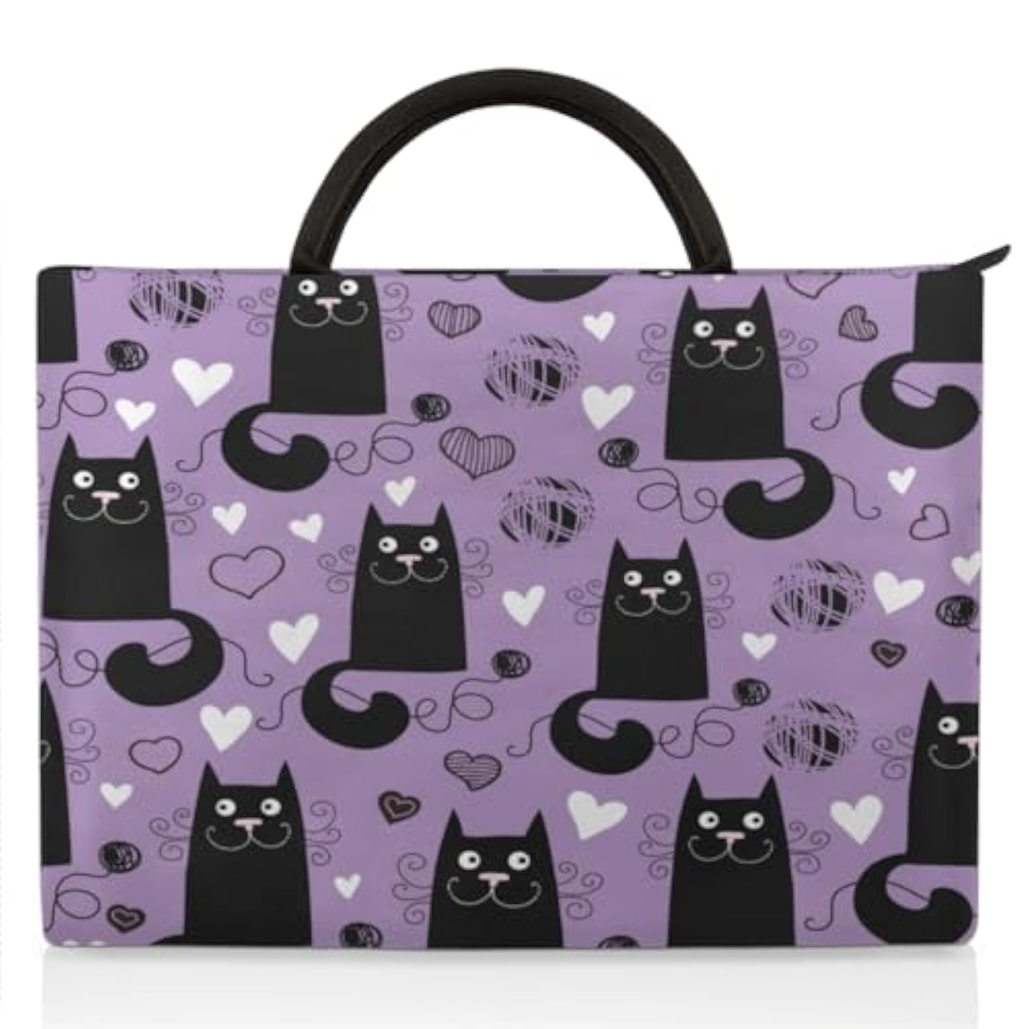 Lively Cat Paint Laptop Sleeve Case 13 13.3 14 Inch Laptop Bag With Handle & Pockets Durable Notebook Computer Carrying Case For Men Women Multi-Color & Size Choices