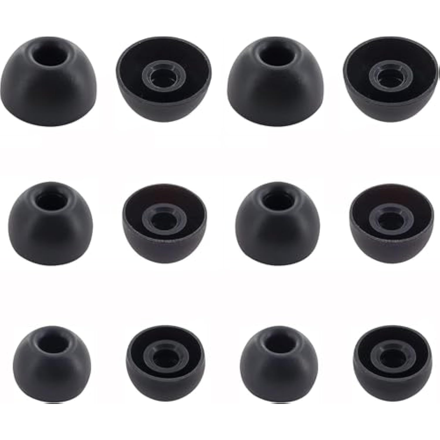 Replacement Earbuds Tips Silicone Ear Tips For Jbl Tune 230Nc Tws/Tune 125Tws /Tune 130Nc Tws/Vibe 200Tws / Free X,Fit In Case, Buds Tips,6 Pairs S/M/L 3 Size,Black713