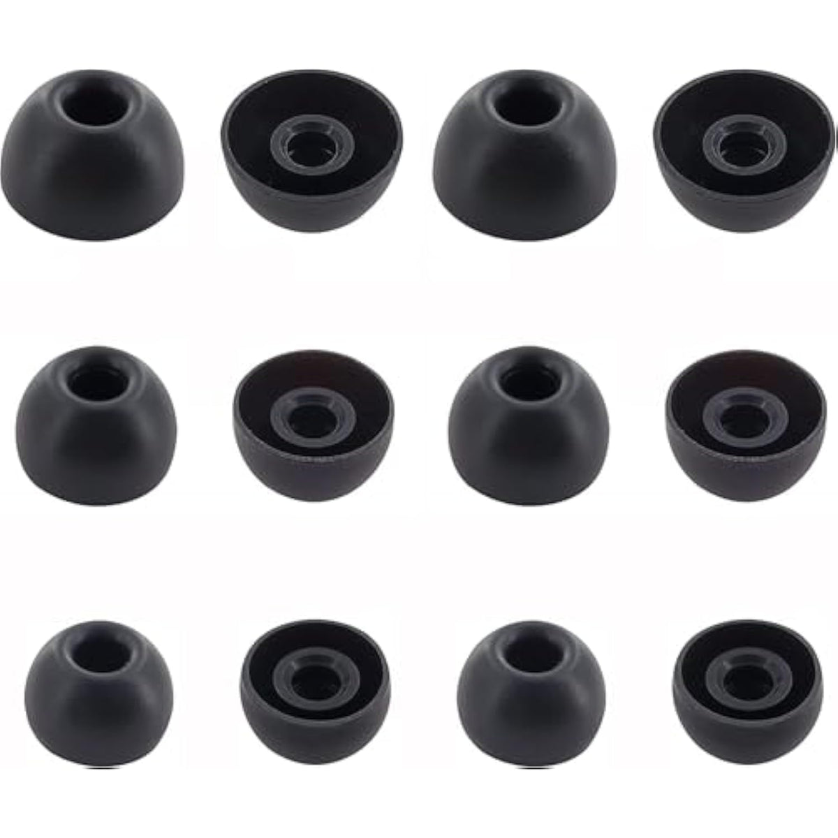 Replacement Earbuds Tips Silicone Ear Tips For Jbl Tune 230Nc Tws/Tune 125Tws /Tune 130Nc Tws/Vibe 200Tws / Free X,Fit In Case, Buds Tips,6 Pairs S/M/L 3 Size,Black713