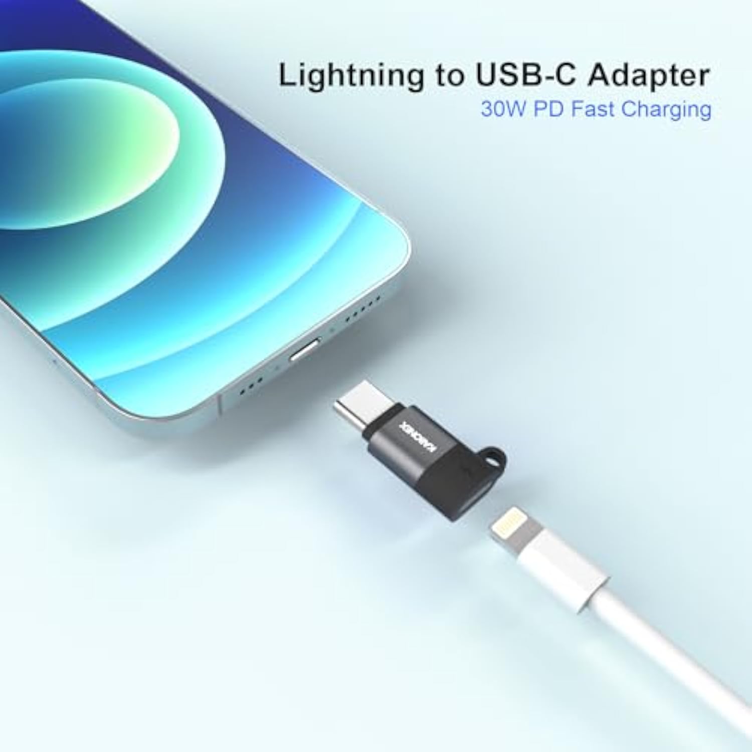 Lightning Female To Usb-C Male Adapter | 30W Pd Fast Charging | Compatible With Iphone 16 15 Pro Max And More Type C Devices, Not For Audio/Otg