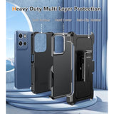 For Motorola Moto-G-5G 2025 Case: Heavy Duty Drop Protection With Rugged Belt-Clip Holster & Kickstand Grade Shockproof Durable Protective Cell Phone Cover For Moto G 2025 (Black)