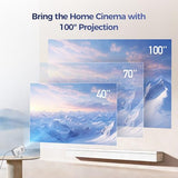 Mini Projector With Wifi And Bluetooth, Native 1080P, 200Ansi Portable Projector, Android 14 Smart System, Auto Keystone Correction, 210° Rotatable Video Projector Compatible With Hdmi/Usb/Tv Stick