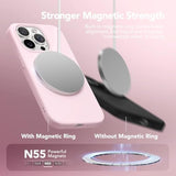 For Iphone 15 Pro Max Case Silicone, Compatible With Magsafe, Camera Protector + Screen Protector, Soft Anti-Scratch Microfiber Lining, Liquid Silicone Shockproof Phone Cover, Chalk Pink