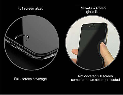 [5 Pack] iPhone 7, iPhone 8 Full Cover Glass Screen Protector, Full Coverage Tempered Glass Screen Protector for Apple iPhone 8/7 4.7 Inch - Bubble