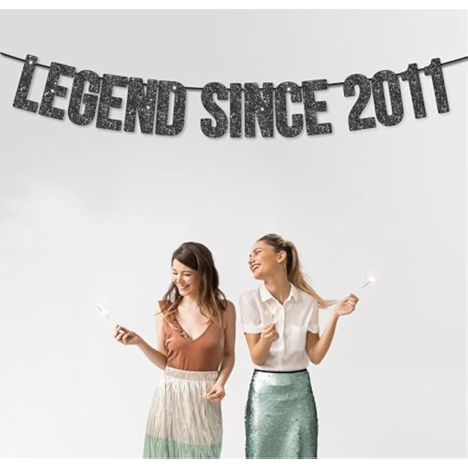 Pre-Strung Legend Since 2011 Banner For 14Th Birthday Party Decoration,Happy 14Th Men Women Birthday Party Banner,Handmade - Black