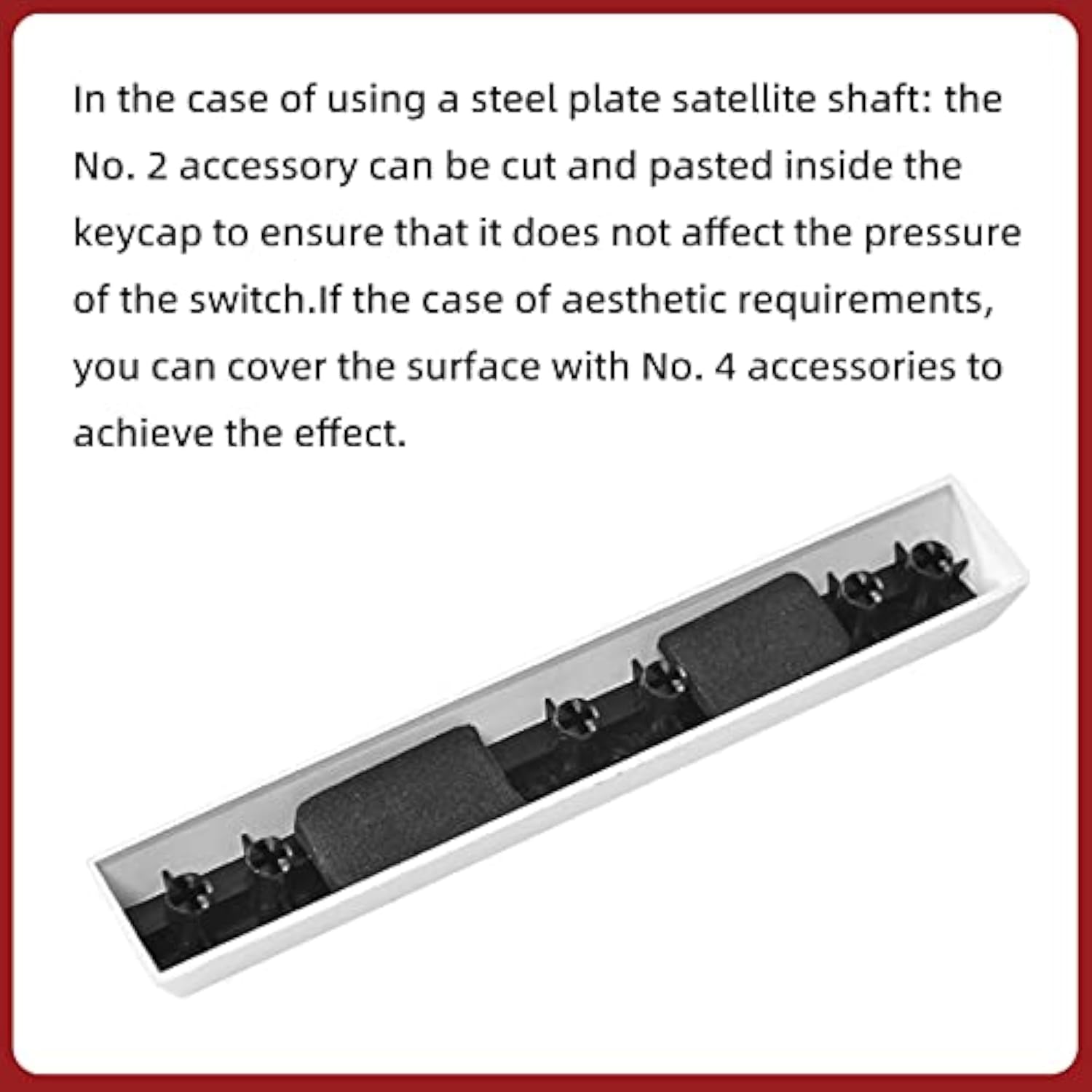Runjrx Keyboard Spacebar Foam, Silencer Pad For 7U Mechanical Keyboard Space B