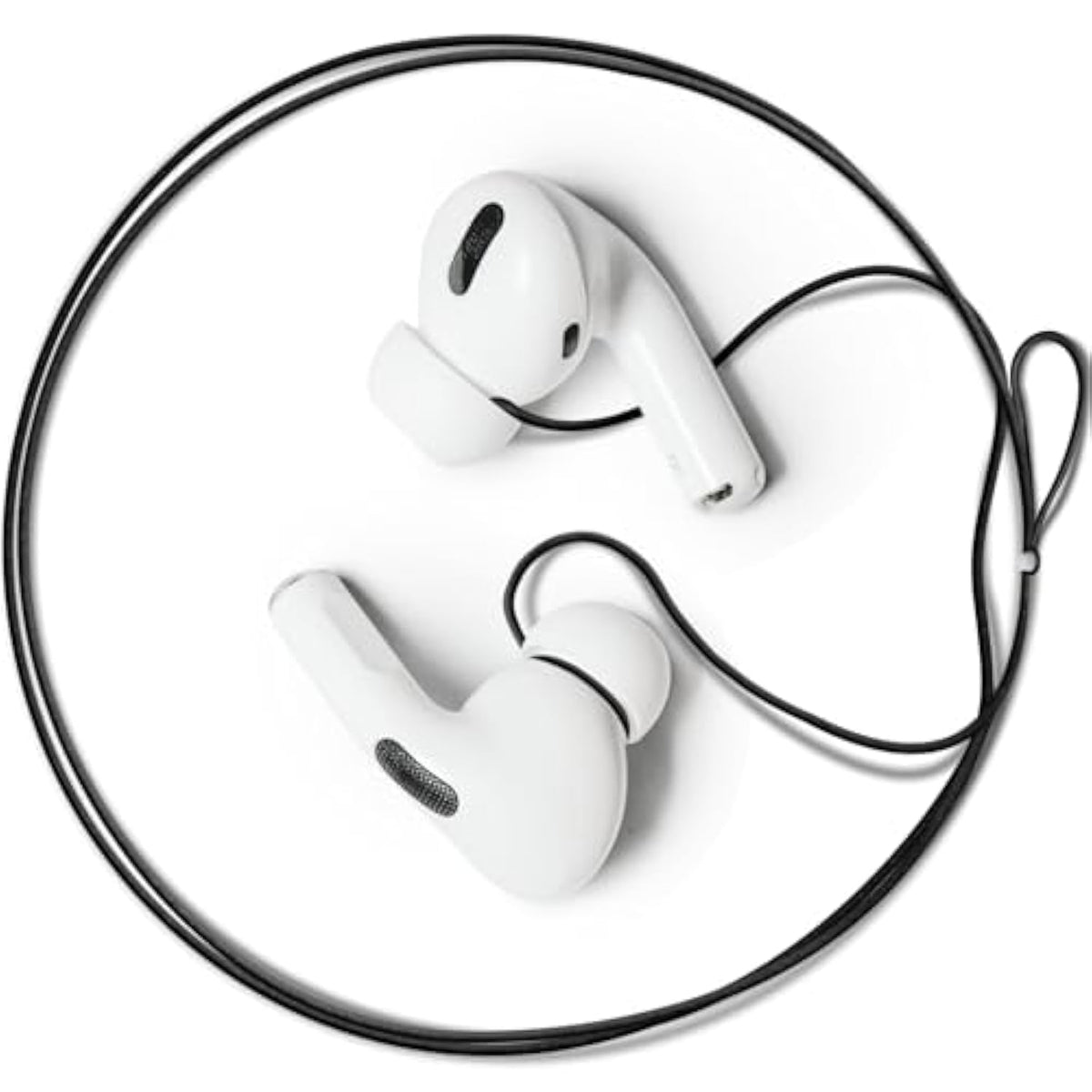 New Version Of Anti-Lost Strap For Wireless In-Ear Earbuds, Airpod Lanyard - Black (Compatible With Airpods Pro 1 2, Sony, Beats, Samsung, Bose)