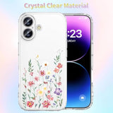 Elegant Floral Slim Phone Case for iPhone 17 6.3 Inch with Screen Protector