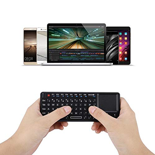 2.4Ghz Touchpad Keyboard,A8 Mini Rechargeable Ultra-Thin Mini Usb Backlit Keyboard With Ir Light For Htpc For /4 For 360 And One(Qwerty Keypad)