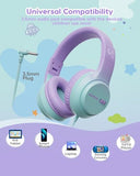 Kids Headphones, 74/85/94dB Volume Limiter, Foldable Wired Over Ear Headphones for Travel, 3.5mm Jack, Toddler Headphones for School, Chromebook,
