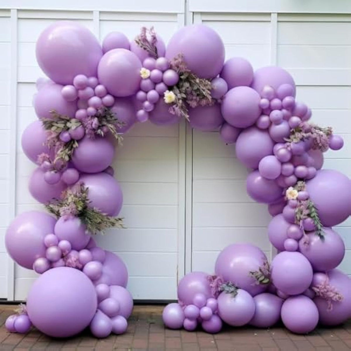 Purple Balloon Garland Double Stuffed Lavender Lilac Macaron Balloons