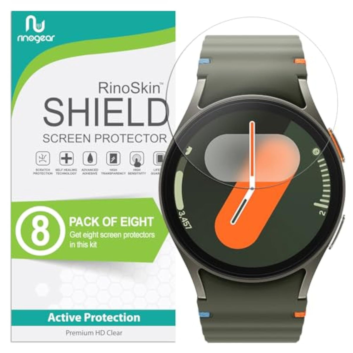 (8-Pack) Screen Protector Compatible with Samsung Galaxy Watch 7 (40mm) Screen Protector [Flexible Clear Film] Case Friendly Accessories