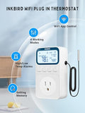 Plug In Thermostat Wifi 1800W 15A Heating Cooling Timer Countdown Mode